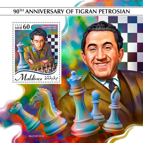 Francobolli scacchi tigran - scacchi,