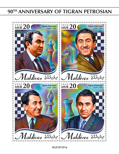 Francobolli scacchi tigran - scacchi,