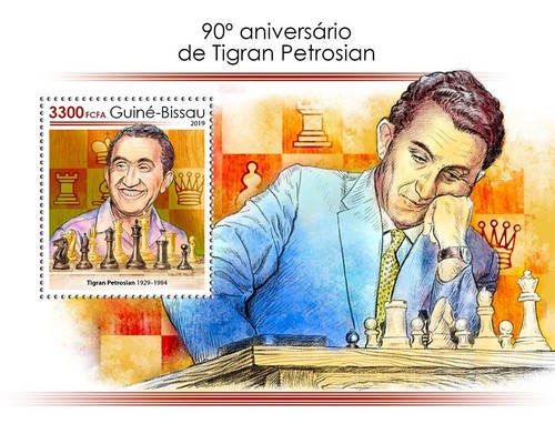Francobolli scacchi tigran - scacchi,