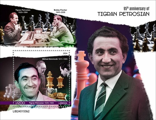 Francobolli scacchi tigran - francobolli,