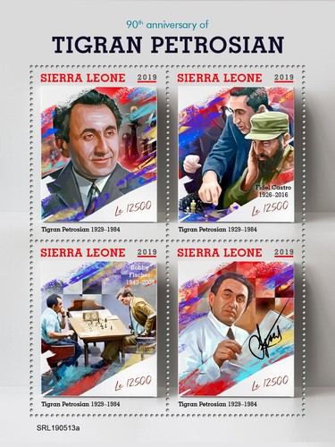 Francobolli scacchi tigran - scacchi,